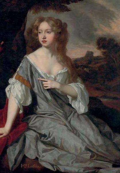 This portrait of 'Mrs Loftus' is by Sir Peter Lely, and is in the collection at Rathfarnham Castle. Office of Public Works. 