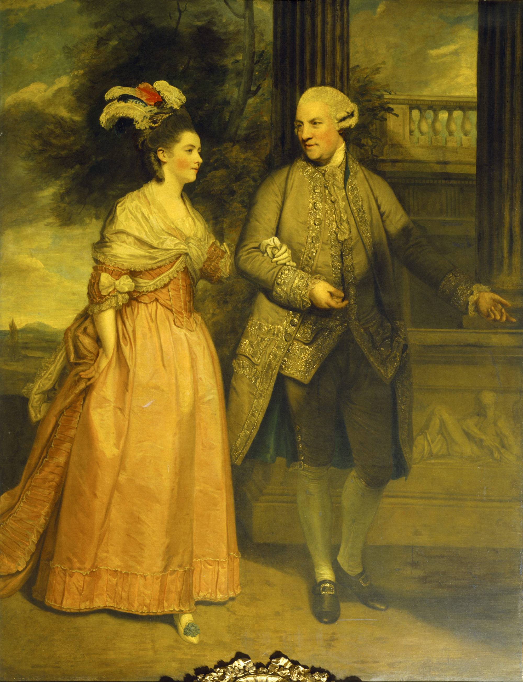 Henry Loftus, 1st Earl of Ely (1709-1783) and his wife Frances Monroe, Countess of Ely (d.1821), in c. 1775, by Sir Joshua Reynold. Oil painting on canvas. © National Trust/Angelo Horne.